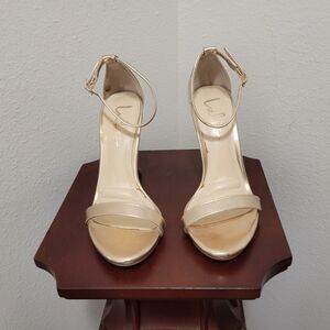 Gold Ankle-Strap heels